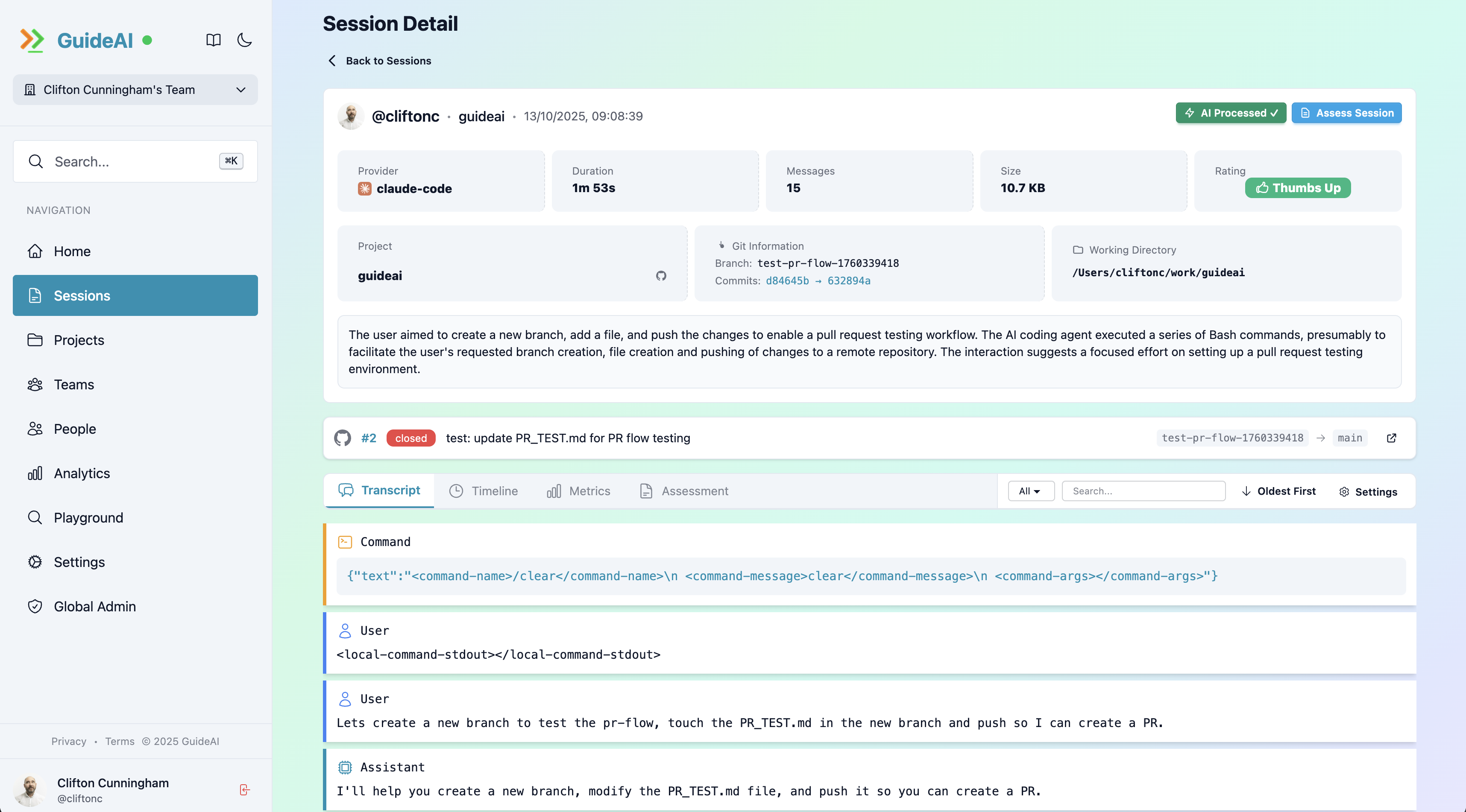 Session Transcript