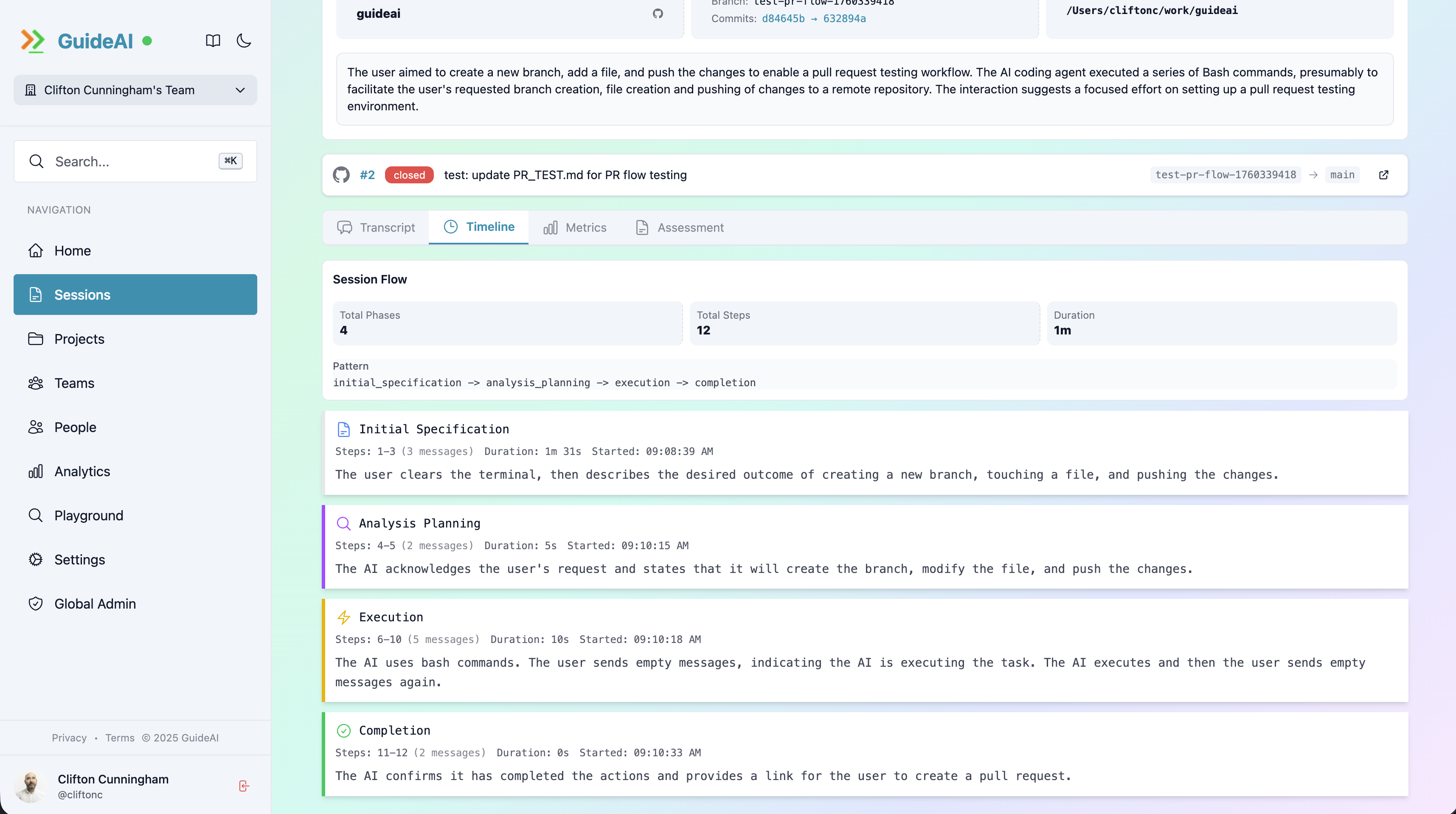 AI Summary of Timeline
